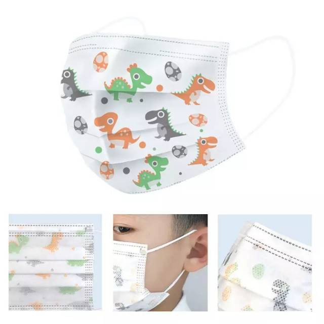 Masker Anak 3-Ply Earloop Disposable Face Mask 1 Box Isi 50 pcs