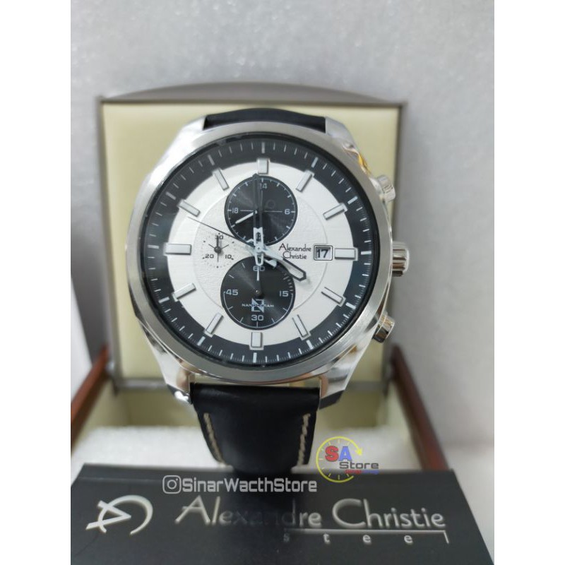 (ORIGINAL) Alexandre Christie 6550MC Jam tangan Stainless Steels / AC 6550 PRIA