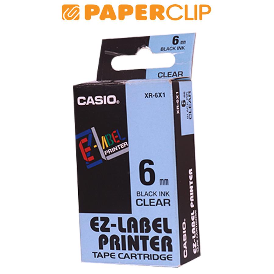 

COLOR TAPE CASIO BLACK CLEAR XR-6X1
