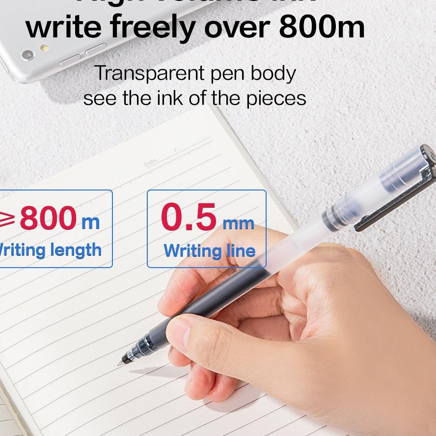 

Best! Deli Gel Pen / Pulpen Gel 0.5mm Tinta Hitam Isi 12 pcs Penulisan Halus Isi Tinta 2 Kali dari Pulpen Biasa A127