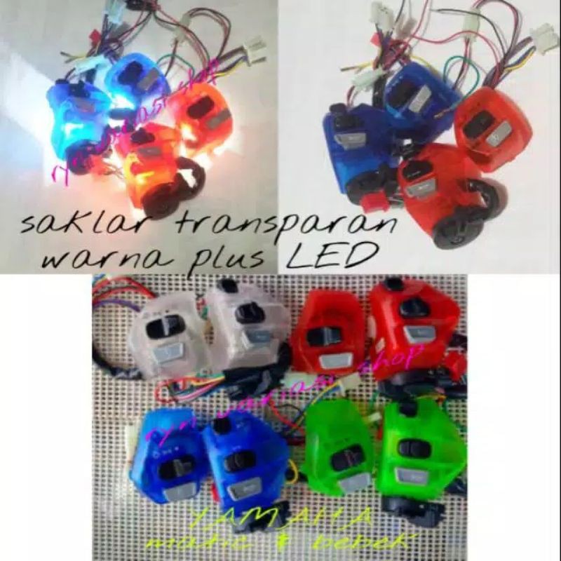 SAKLAR TRANSPARAN + LAMPU LED MIO OLD M3  JUPITER Z MX XEON