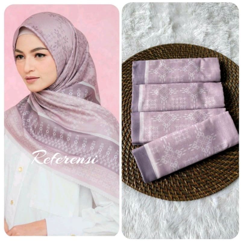 Hijab segi empat voal premium sublime lassercut dusty purple