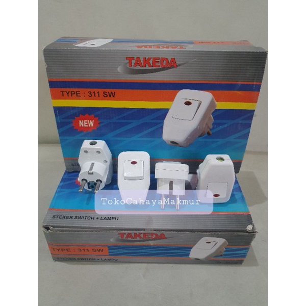 Steker Saklar Lampu Indikator 311-SW Takeda Terminal Kuningan/Plug SNI