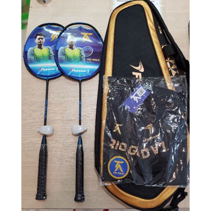 raket badminton flypower rio gold v1 original