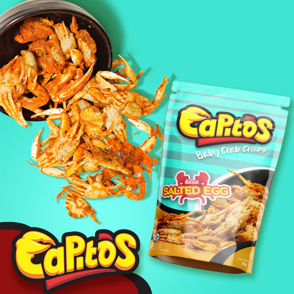 Cemilan Snack Makanan Kekinian CAPITOS Baby Crab Crispy Oven - All Variant / Semua Rasa 65 gram