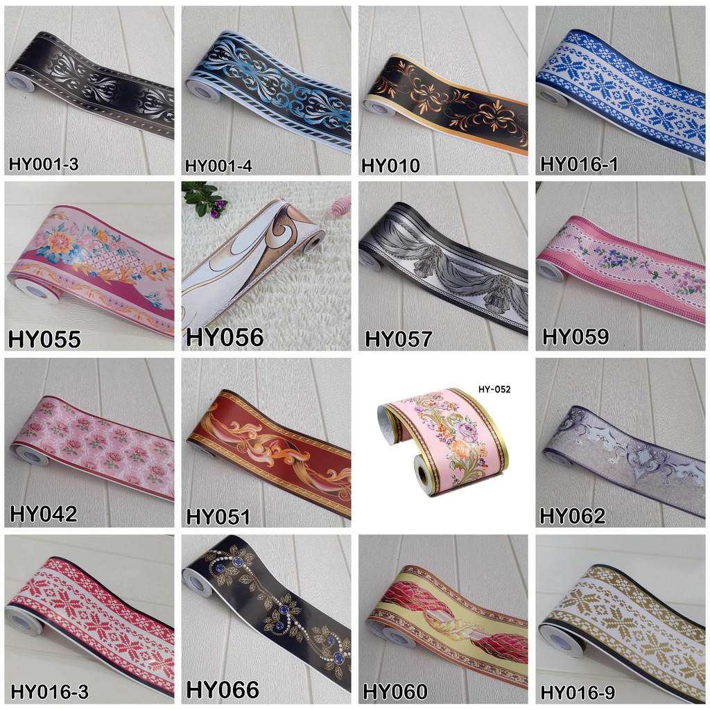 List Border Stiker 10 meter Wall Border List Border Motif Bunga Homedekorationshop Surabaya