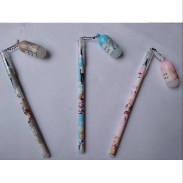 

Pulpen gantungan capsul BTS, free bubble wrap