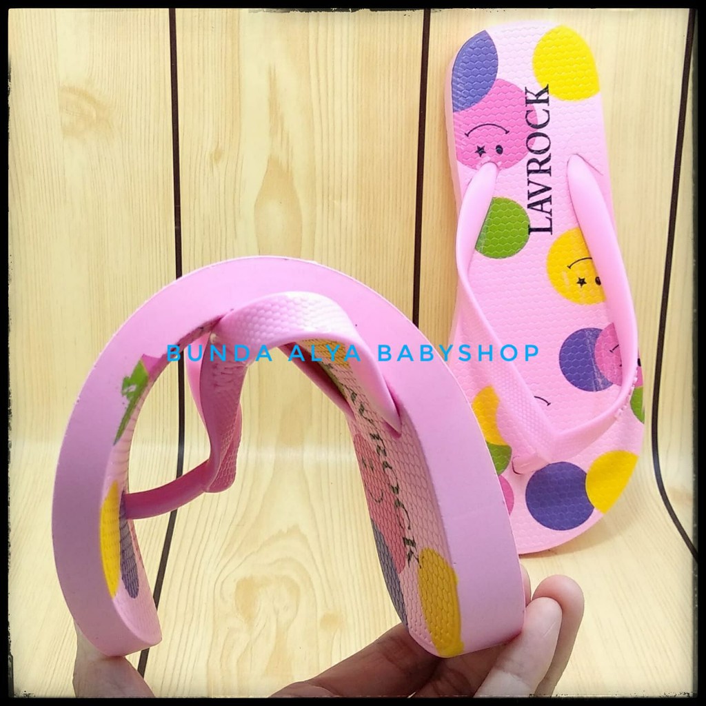 Sendal Jepit Wanita Karet IMPORT Karet PINK Size 36 - 40 Elastis Lentur - Sandal Jepit Cewek AntiLicin SMILE Empuk