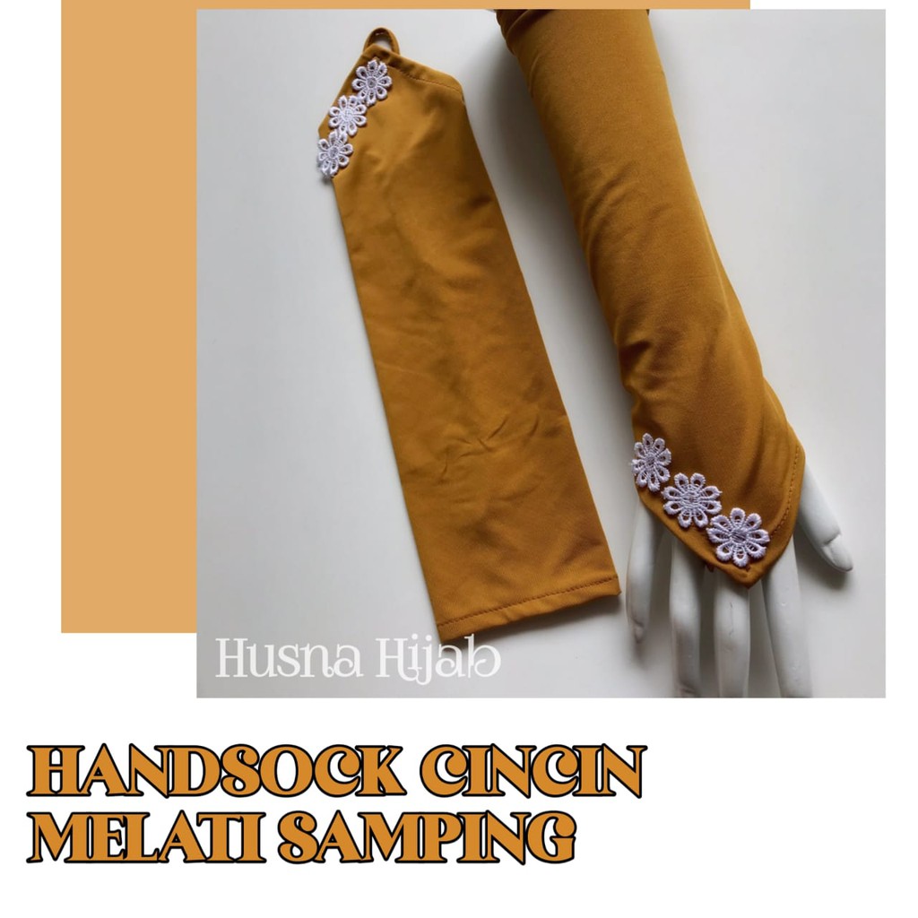 [BRAND HUSNA HIJAB] Handsock Ring Melati Samping / Handsock Melati