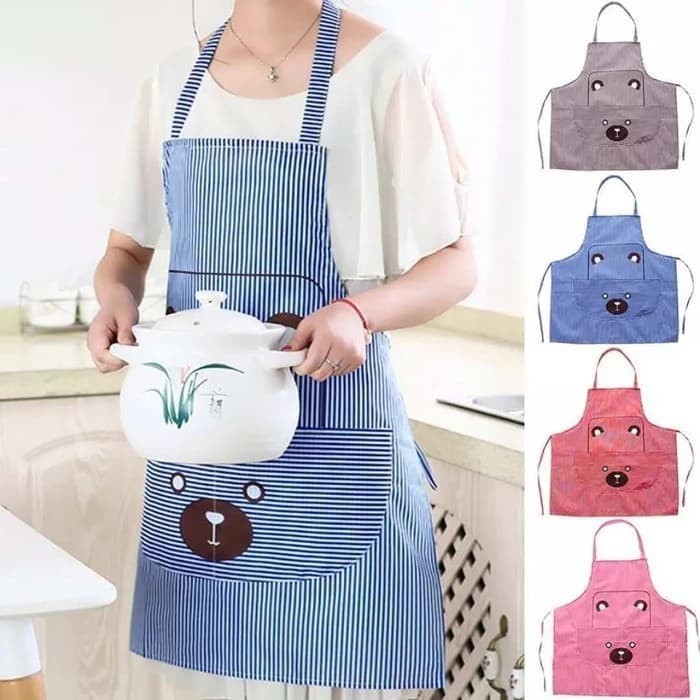 Celemek Masak Apron Dapur Anti Air Minyak bisa Lap Tangan