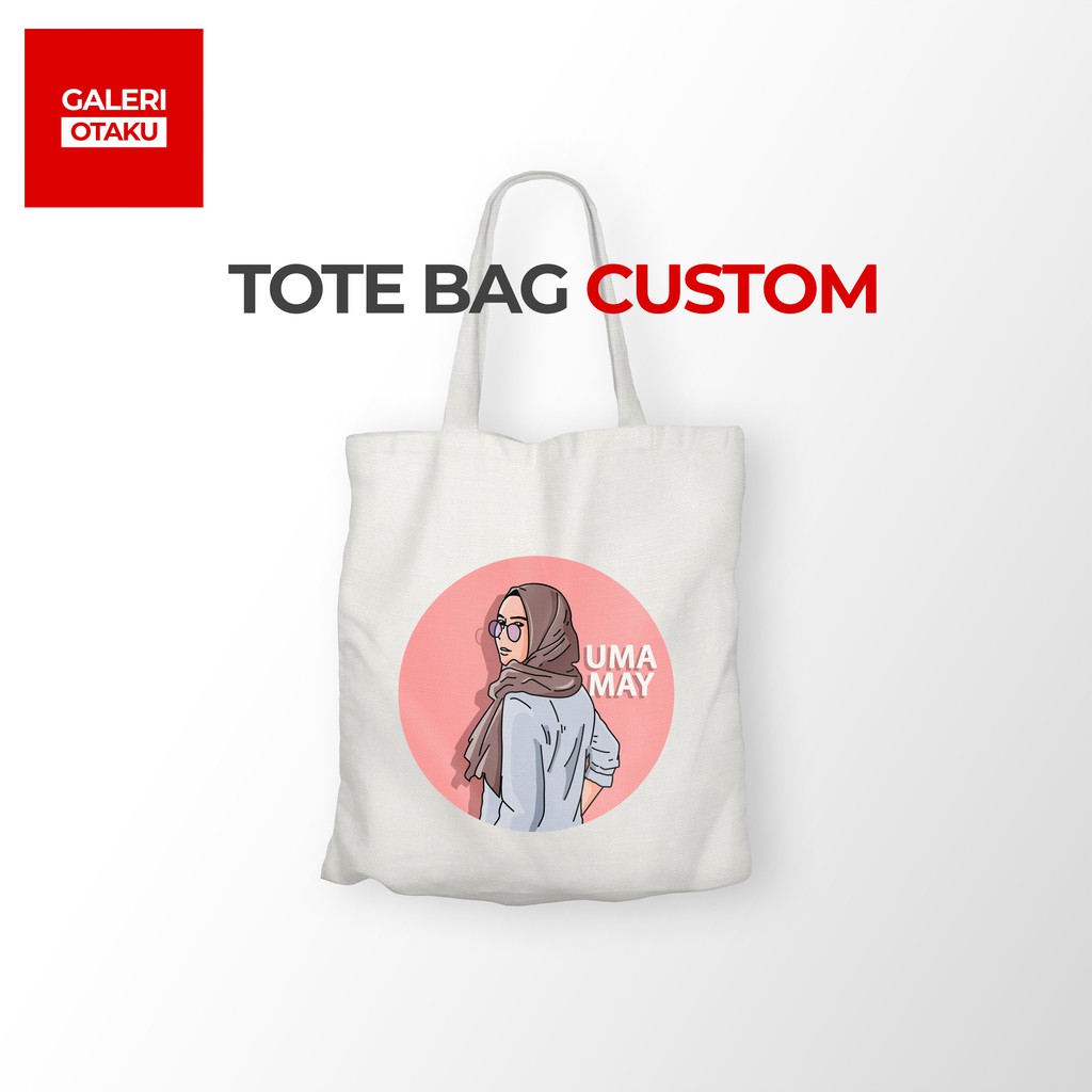 Galeri Otaku - Totebag Kanvas Custom Sublime - Totebag Resleting Kanvas Premium Grade A