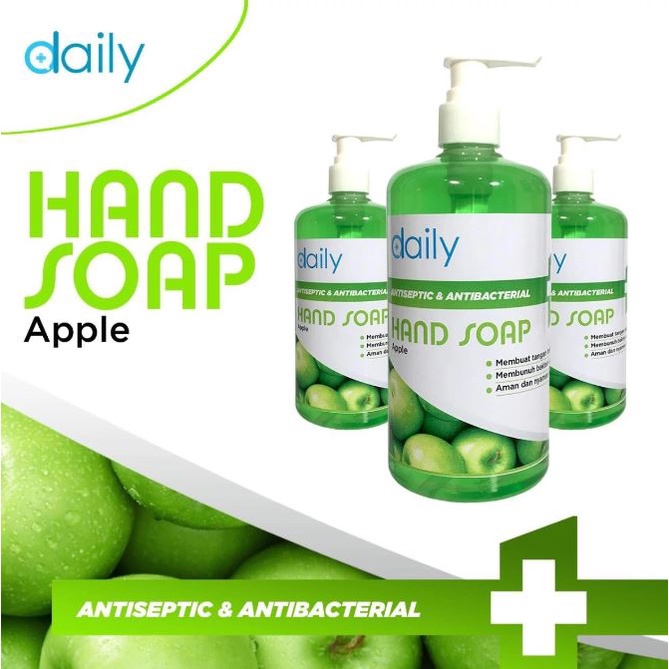 Sabun Cuci Tangan Daily Antiseptik &amp; Antibakteri HandSoap 500ml Apel