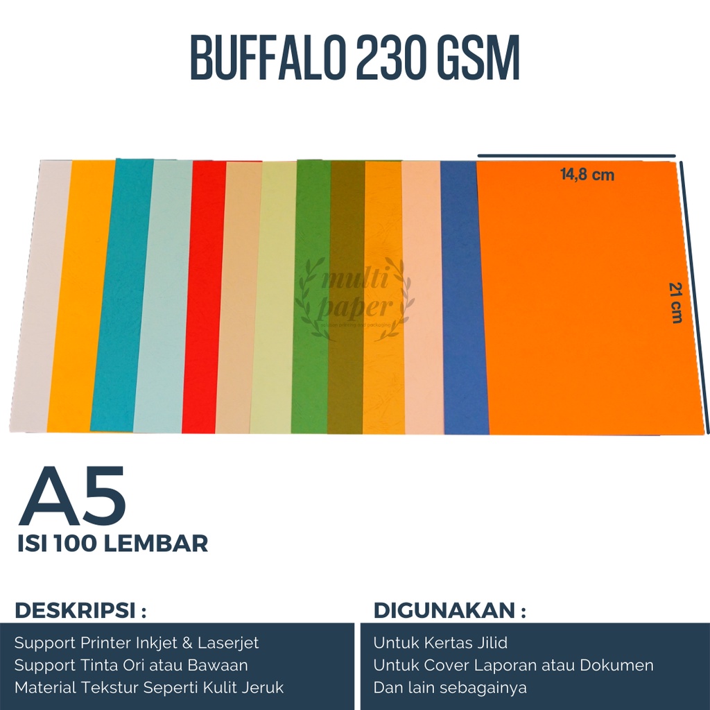 Jual Kertas Buffalo A5 Isi 100 Lembar / Karton Buffalo A5 | Shopee ...