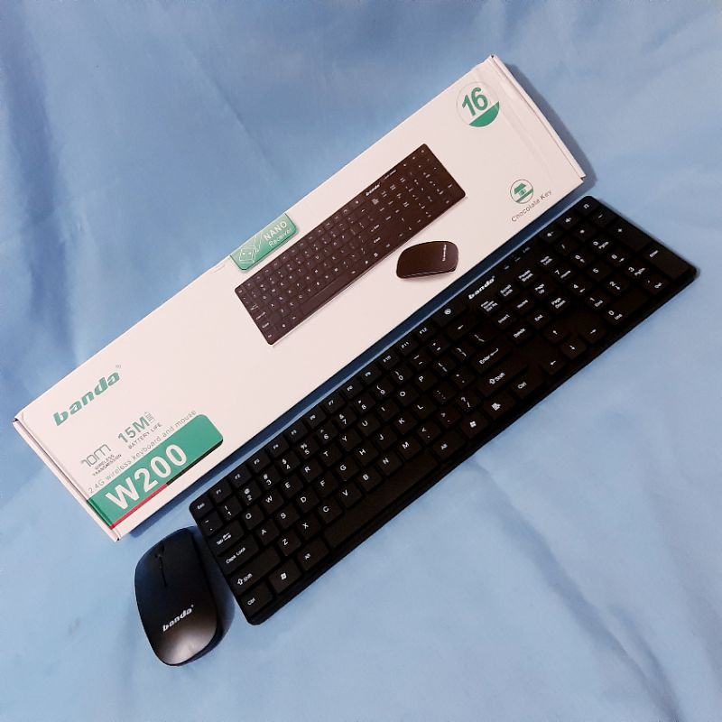 KEYBOARD MOUSE WIRELESS BANDA W200 / BANDA WIRELESS KEYBOARD MOUSE COMBO W200