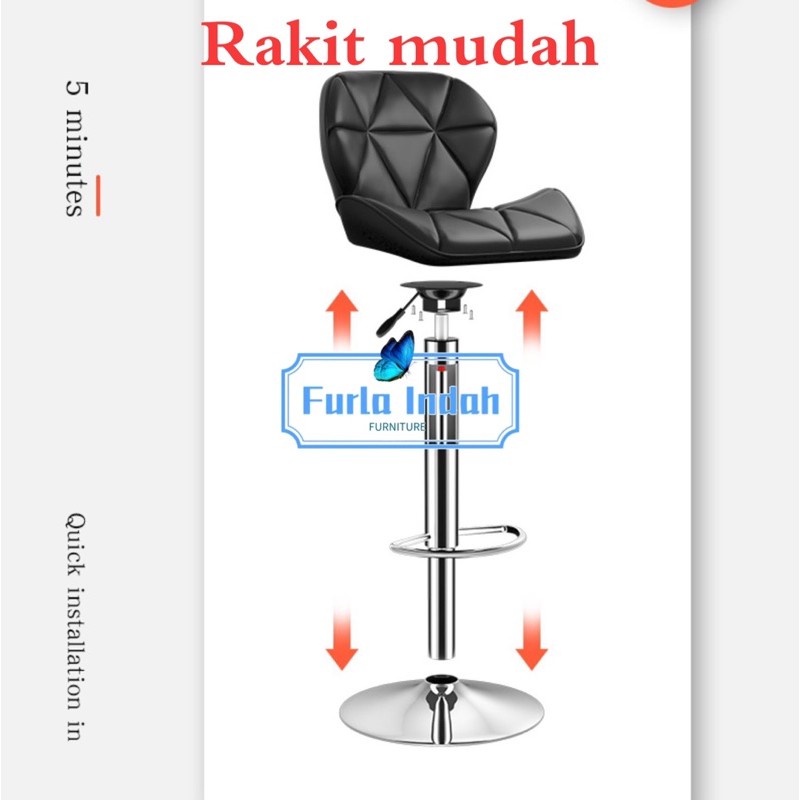 kursi bar kursi cafe kursi barstool hidrolix IMPOR TYPE B09#