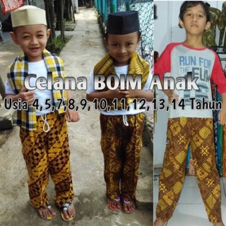  Celana  boim anak  panjang celana  boim batik  anak  Shopee 