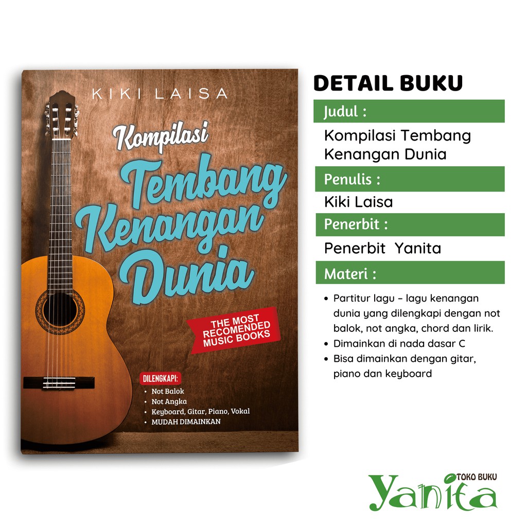 Yanita Buku Musik &amp; Lagu Kompilasi Tembang Kenangan Dunia