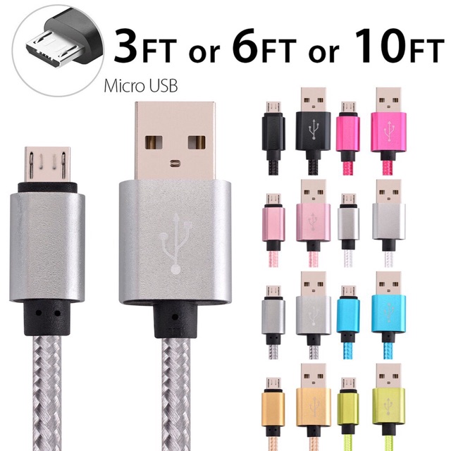 [HOT DEALS] Premium Kabel Data / Charger Micro USB Fast Charging Model Kepang Nilon untuk Android