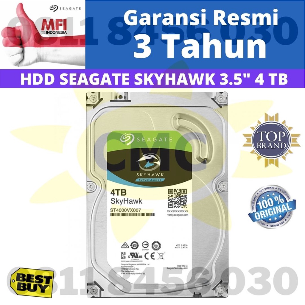 Seagate SKYHAWK HDD 3.5inch 4TB HARD DISK INTERNAL CCTV