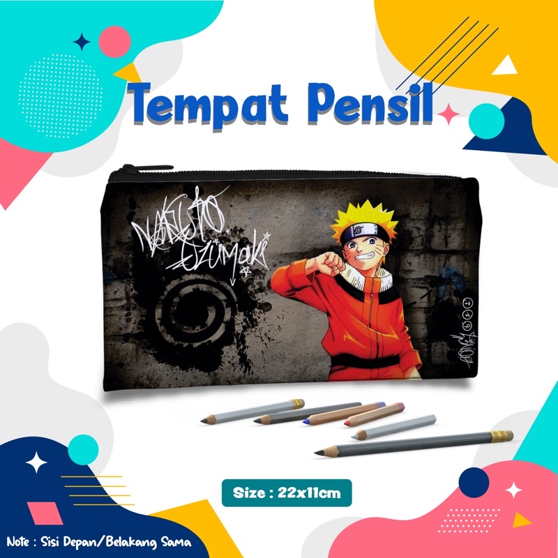 

Dompet pensil Pena / Tempat Alat Tulis Pensil Tempat Pensil NAROTO Pencil Case Dompet Pouch Kosmetik Wadah Uang Kostak Kotak Alat Tulis #009