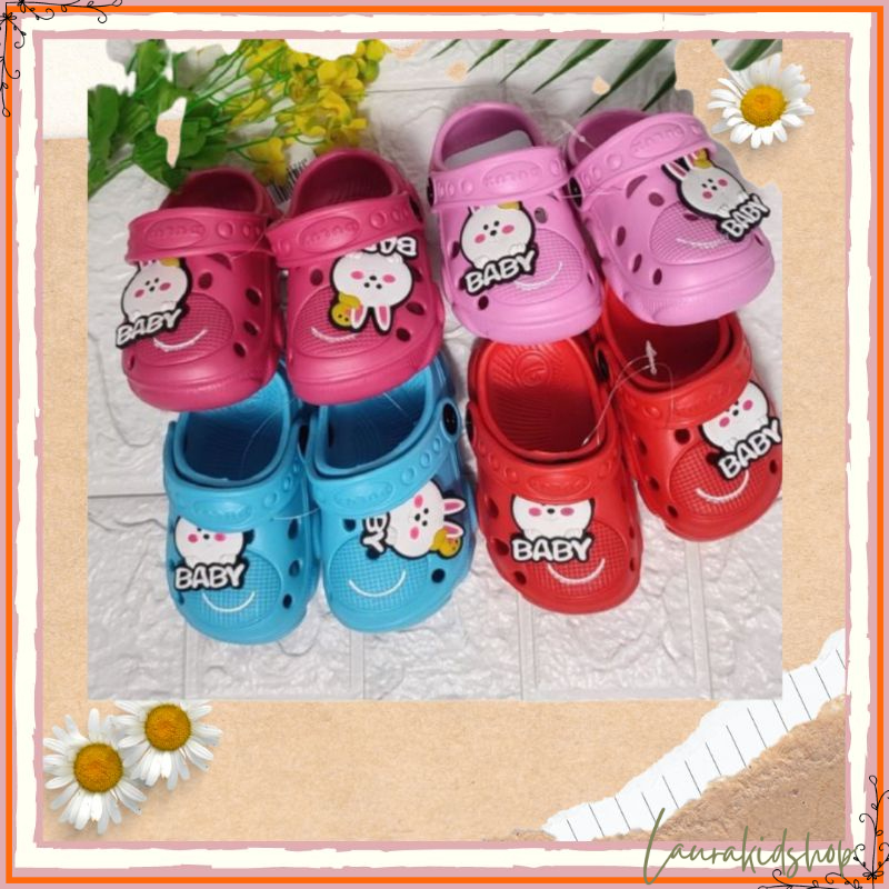 Sandal Crocs Anak Perempuan Laki-Laki Motif RB Baby  20-25