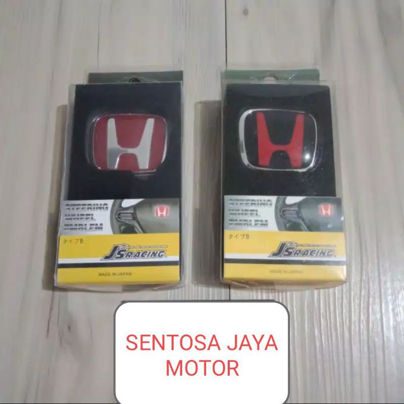 EMBLEM LOGO STIR MOBIL HONDA JS RACING