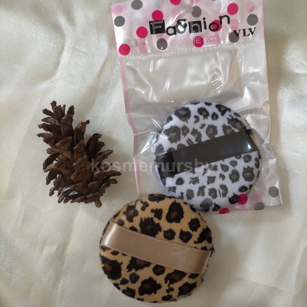 rembuk/ spons bedak kain motif macan