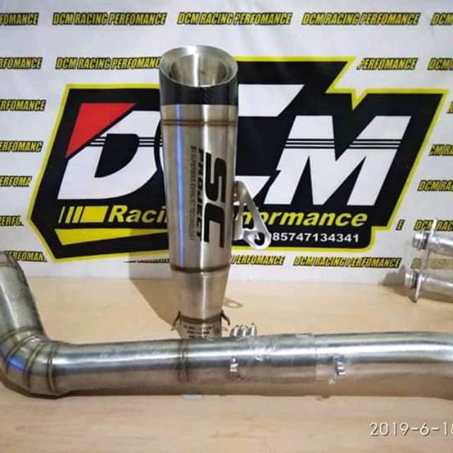 Knalpot racing SC project Kawasaki ninja 250fi z250 full system