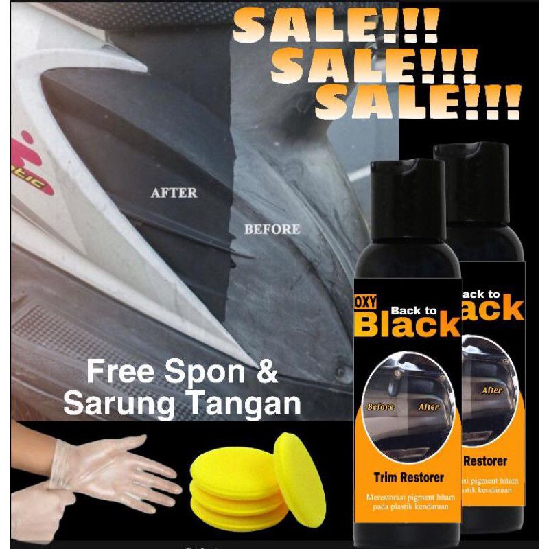 penghitam body motor  / Oxy Back to Black 60 Ml / Black Magic / Hitam / Original !!!