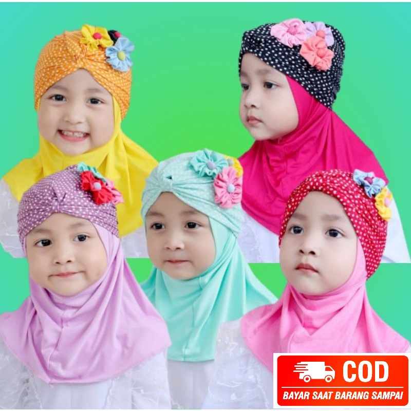 

Jilbab Anak Kombinasi Hijab Kids Poldadot Lucu