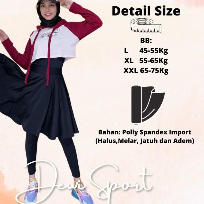 Legging Skirt / Legging Rok Muslimah / legging Rok Olahraga / Legging Rok