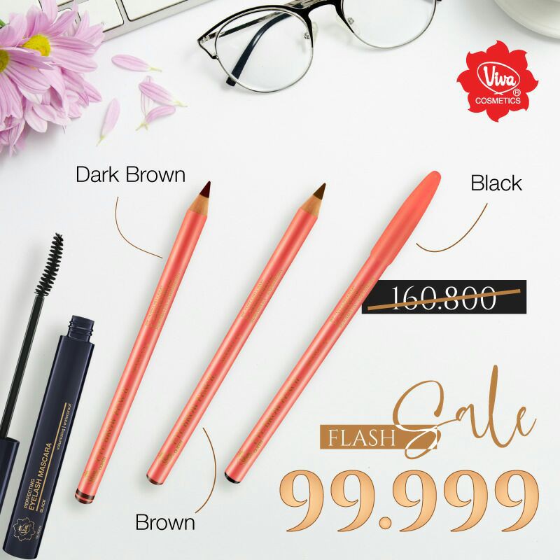 Paket Pensil Alis Viva Eye Brow Pencil Mascara Maskara