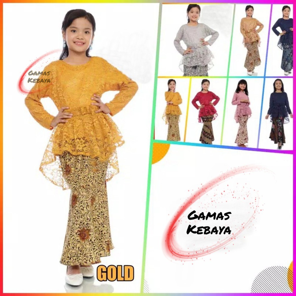 KEBAYA ANAK MODERN UMUR 4 6 8 10 12 TH