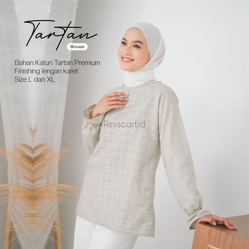 Tartan Blouse By Reyscarf Blouse Dewasa Luxury Bahan Katun Premium Adem Nyaman Dipakai  Terbaik  I Bisa COD