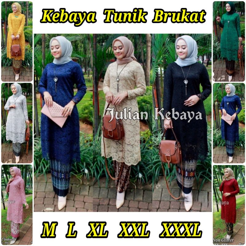 KEBAYA MODERN / TUNIK BRUKAT / SET KEBAYA MODERN / KEBAYA BRUKAT JUMBO / BAJU KEBAYA MODERN