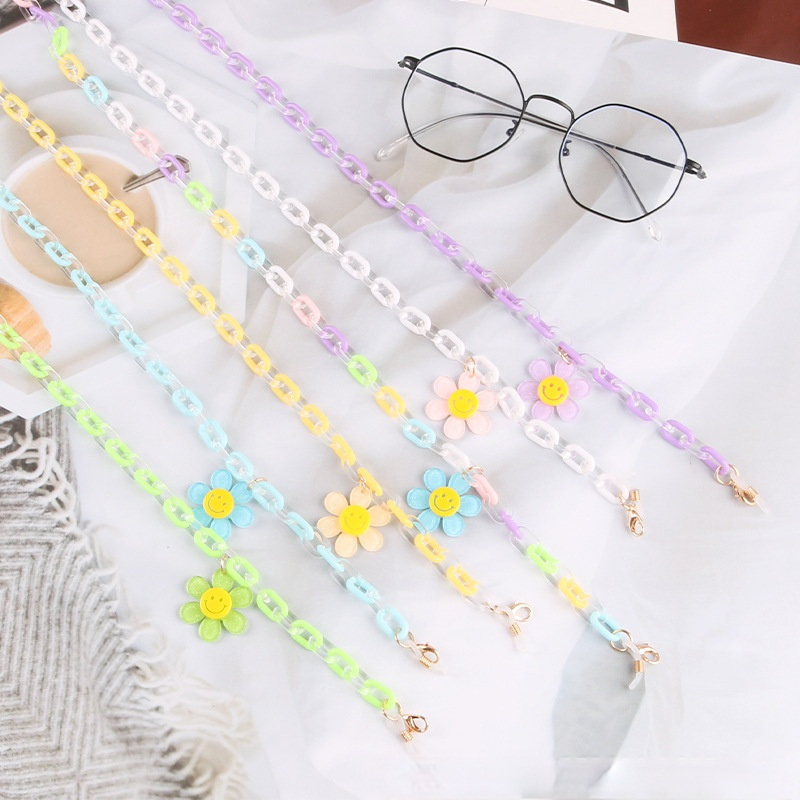 Eyeglasses Chain Mask Lanyard Chain Dual-Use Candy Color Chain Children's Mask Anti-off Chain