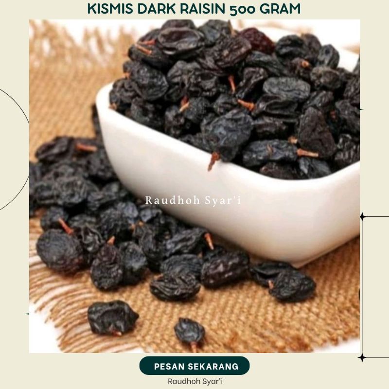 

KISMIS HITAM 500 GRAM / KISMIS DARK RAISIN