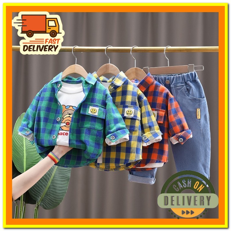 Setelan Anak Laki-Laki One Set Model Terbaru Set Anak Keren Stelan Balita Kekinian Oneset Import Ter