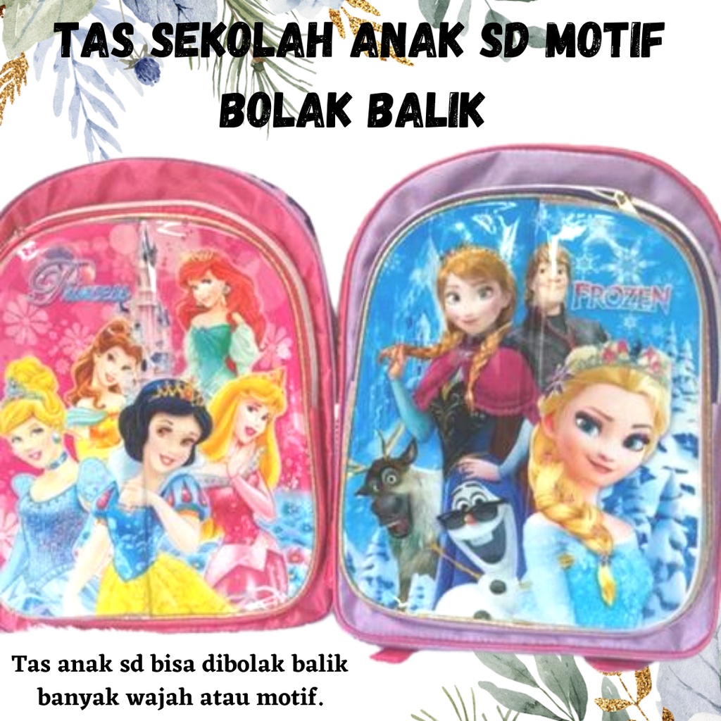 PROMO NEW MURAH TAS SEKOLAH ANAK SD BESAR MOTIF BOLAK BALIK BANYAK GAMBAR