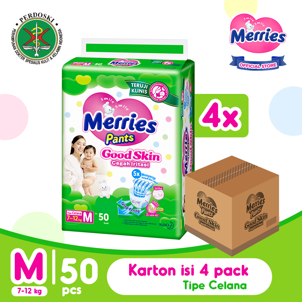 Merries Pants Good Skin M 50 Carton | Shopee Indonesia