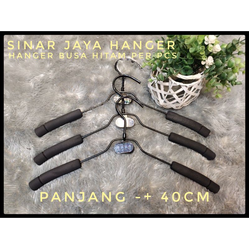 Hanger busa hitam harga per pcs