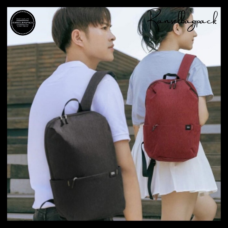 Tas Ransel - Backpack Punggung Bahu Travelling Outdoor Sekolah Kuliah Kerja Model Simple Casual Terbaru Kekinian Termurah  Multifungsi Stylish Backpack Perempuan Pria Wanita Laki-laki Cewek Cowok