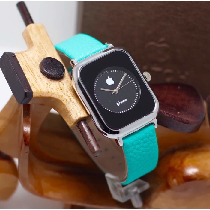 Jam Tangan Wanita / Cewek Iphone Leather Tosca Silver