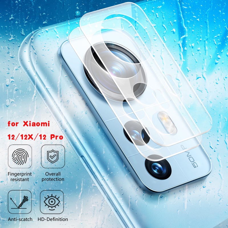 1 / 2 Pcs Tempered Glass Pelindung Lensa Kamera Anti Gores / Sidik Jari Untuk Xiaomi 12 / 12X / 12pro