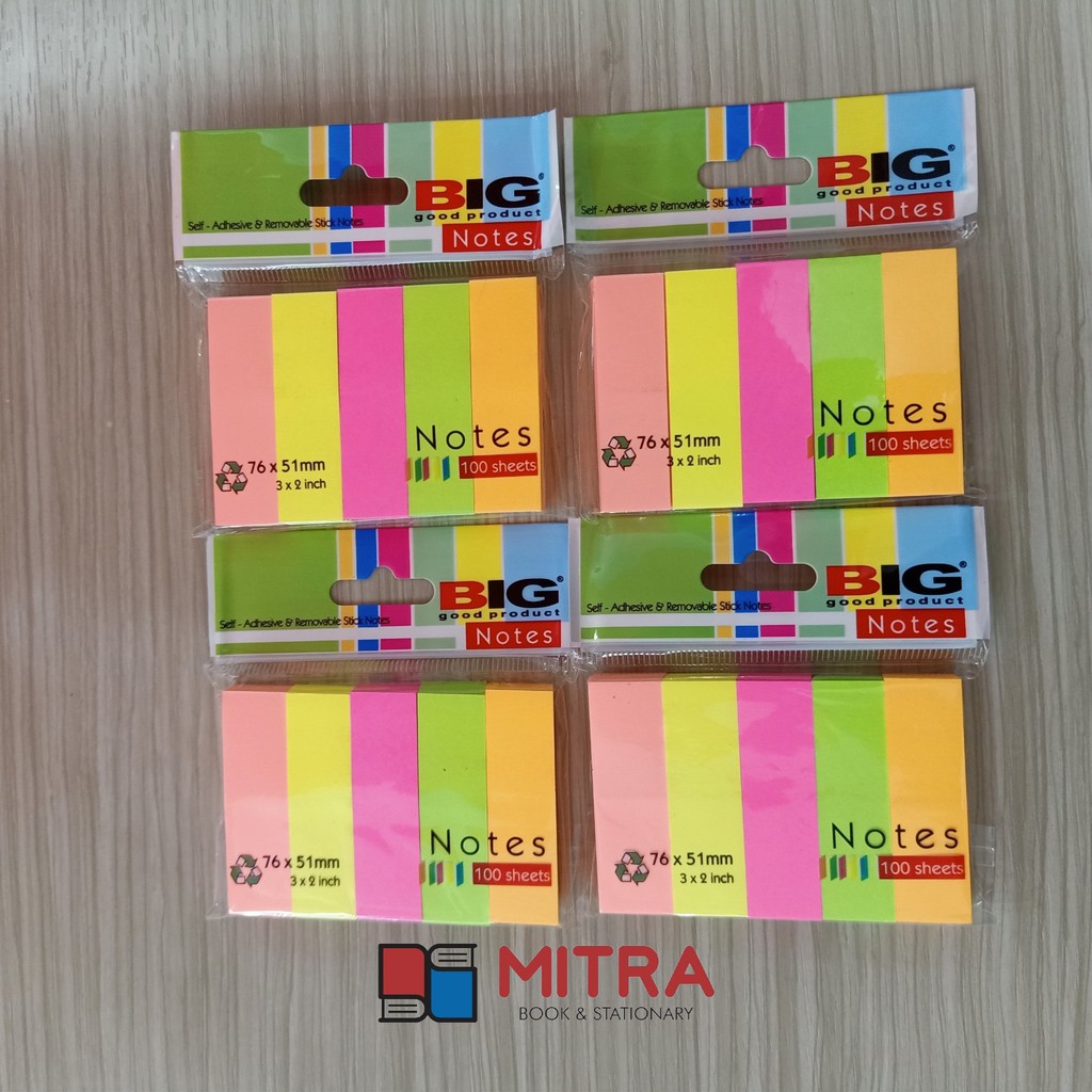 

Stick Note / Post it BIG 76x51mm 5 warna