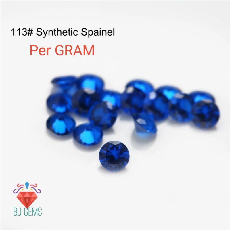 Batu Permata Blue Safir Spinel Syntetic Per gram