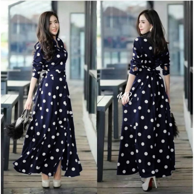 DRESS ESTHER POLKA, MONALISA, SETELAN, DRESS MAXY