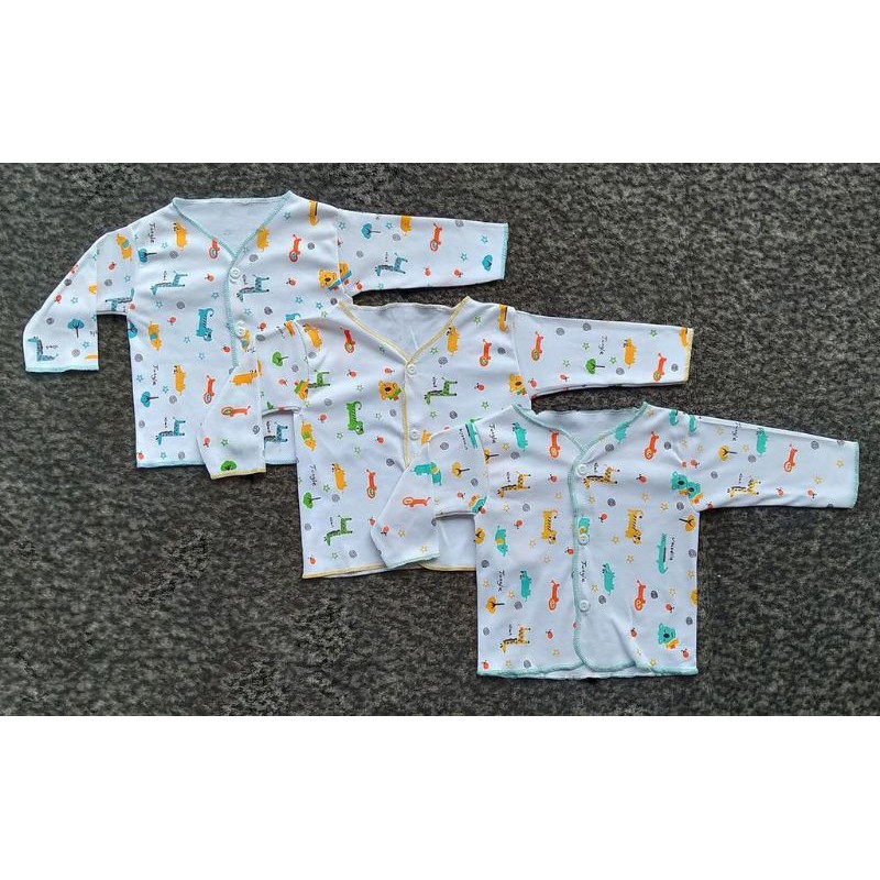 Baju bayi Newborn Katun Tebal Lengan Panjang Motif Pakaian Kaos Anak Bayi Laki laki perempuan