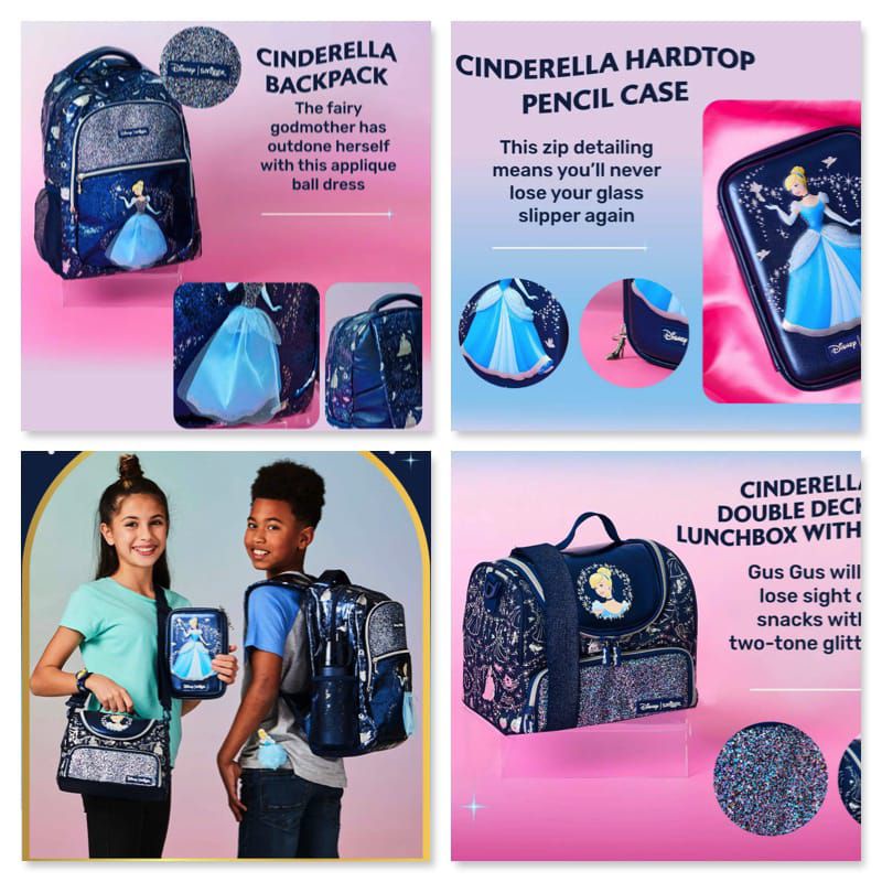 Smiggle marvel/Smiggle spiderman/Smiggle Disney ariel/Smiggle Disney Cinderella/Tas smiggle