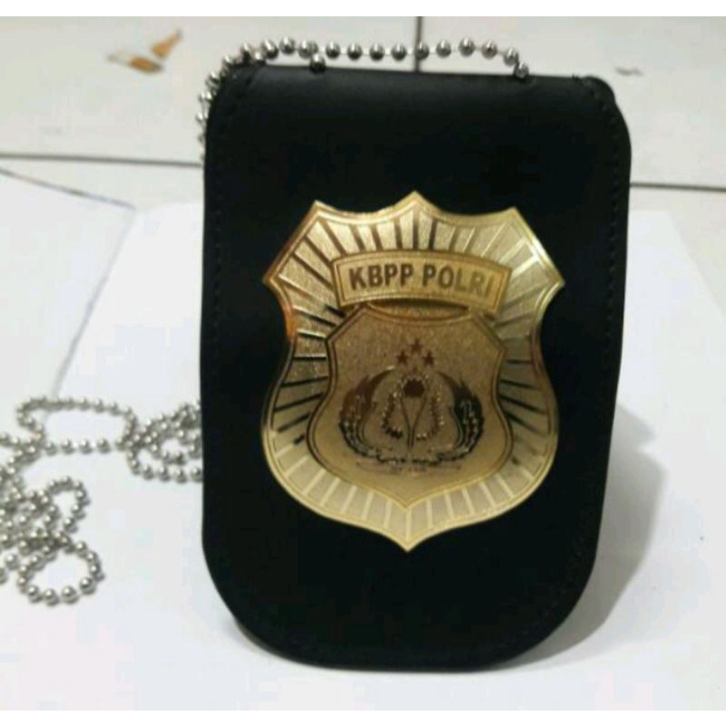 Kalung lencana/name tag Holder logo KBPP Polri (Dompet Dove)